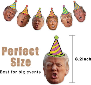 Donald Trump Face Birthday Garland, Funny Trump Po...