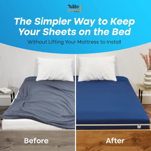 RUBBER HUGGER Bed Sheets Holder Band, Queen Size M...