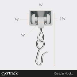 Curtain Hooks - Dual Wheel Roller Carriers for Cei...