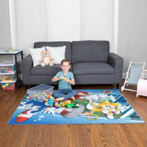 Franco Kids Room Non Slip Area Rug, 69 in x 52 in,...