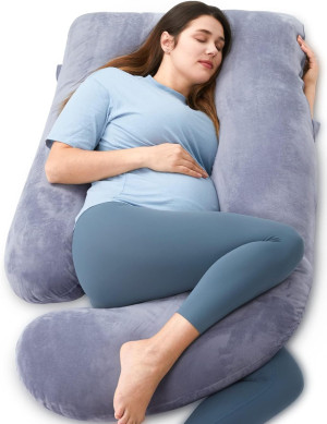 Momcozy Pregnancy Pillows for Sleeping, U Shaped F...