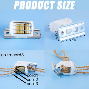 Jetec 4 Pcs Roman Shade Cord Lock Holds up to 3 Co...