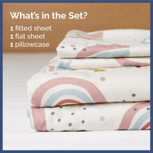 Kids Rainbows Twin 3 Piece Sheet Set - Boys, Girls...