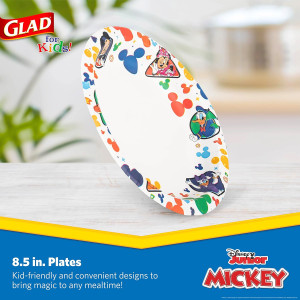 Glad Disney Mickey Mouse Paper Plates for Kids - 4...