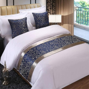 Twelve Queen Blue Bed Runner Bed Scarves Throw Bed...