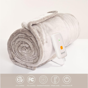 GOTCOZY Heated Blanket Electric Throw 50''X60''- S...