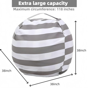 Stuffed Toy Storage Bean Bag Chairs for Kids Extra...