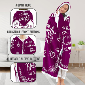 Valentine Gifts for Wife Blanket Hoodie from Husba...