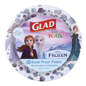 Glad for Kids Disney Frozen 8.5” Paper Anna and El...