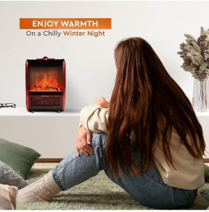 Comfort Zone Electric Mini Fireplace Space Heater...