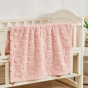 Yurhap Fleece Baby Blanket Heart Checkered Blanket...