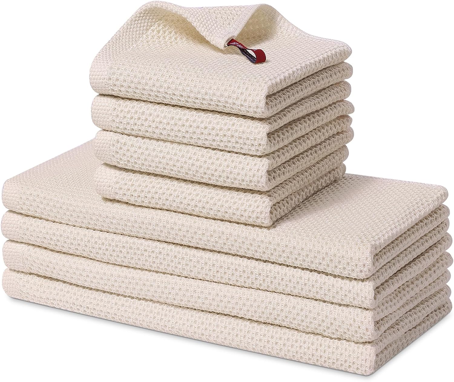 Homaxy 100% Cotton Kitchen Towels and Dishcloths S...