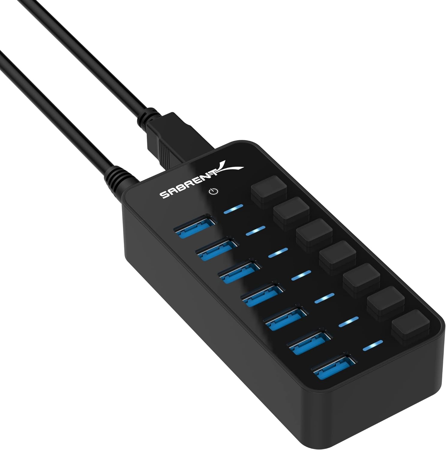SABRENT 36W 7 Port USB 3.0 Hub with Individual Pow...