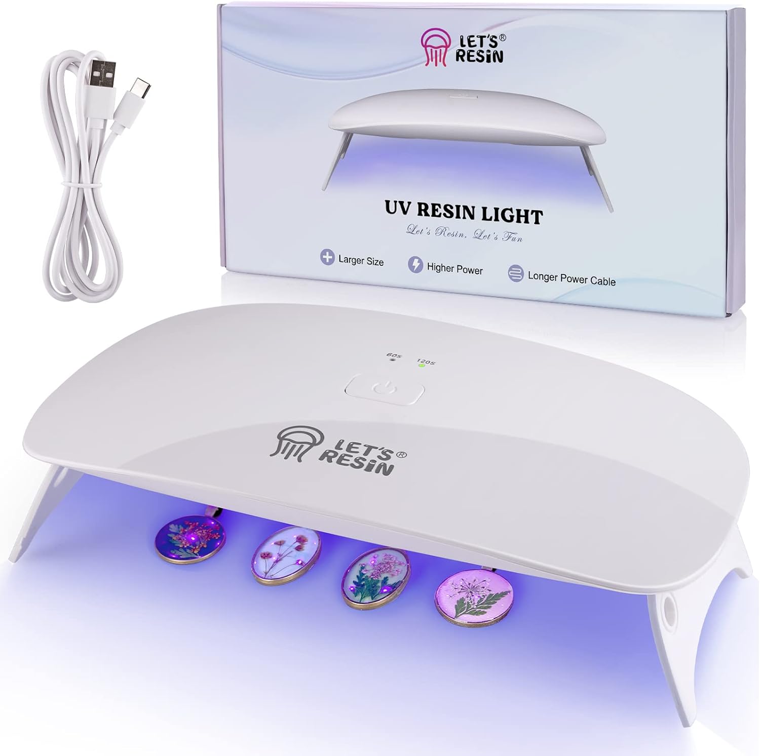 LET'S RESIN UV Light for Resin,48W Large Size Port...