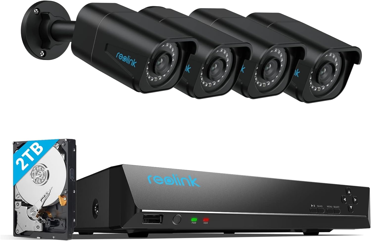 Reolink 4K PoE CCTV Camera Systems, 8CH NVR with 2...