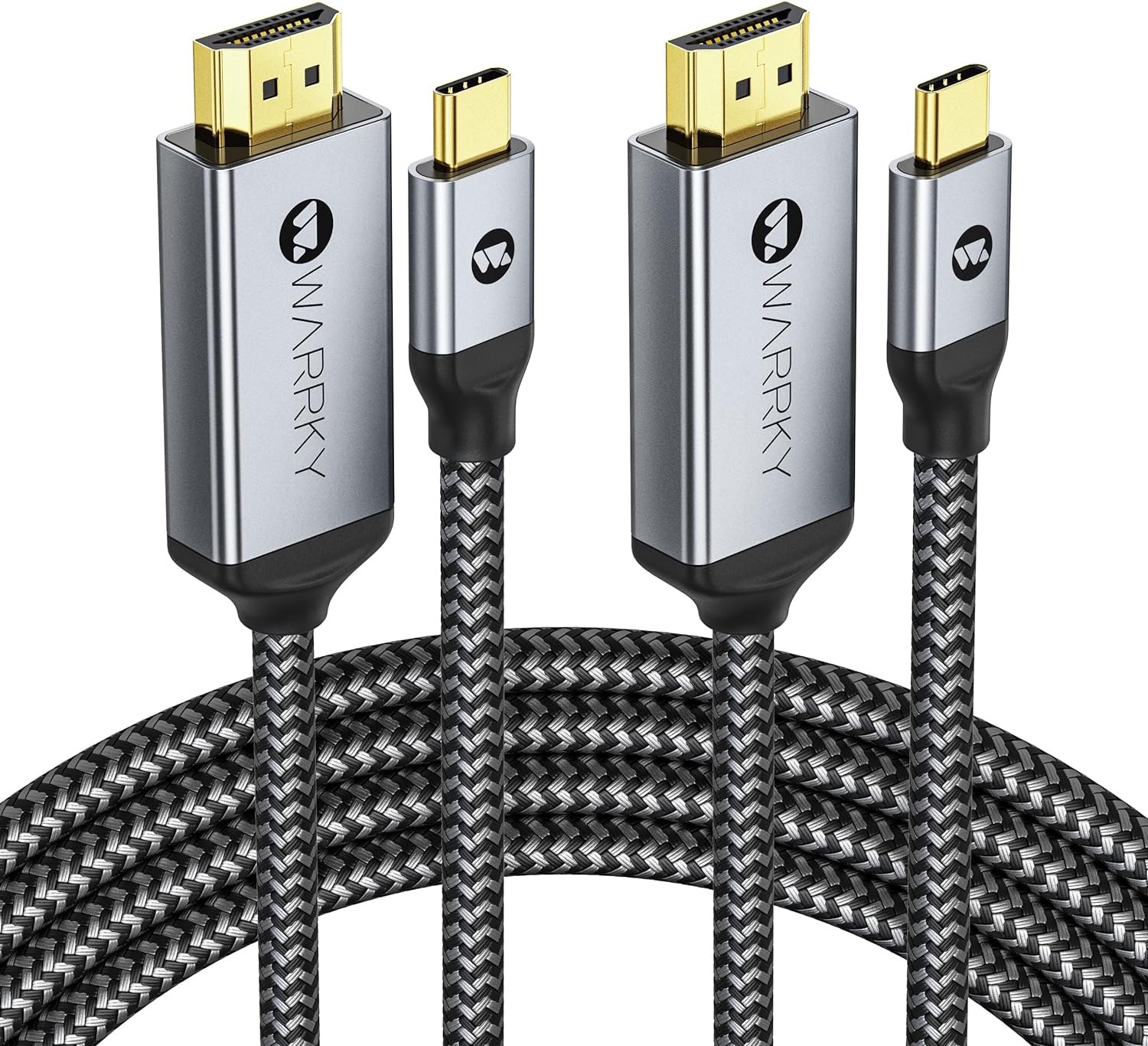 Warrky USB C to HDMI Cable 4K 6FT 2Pack [Anti-Inte...