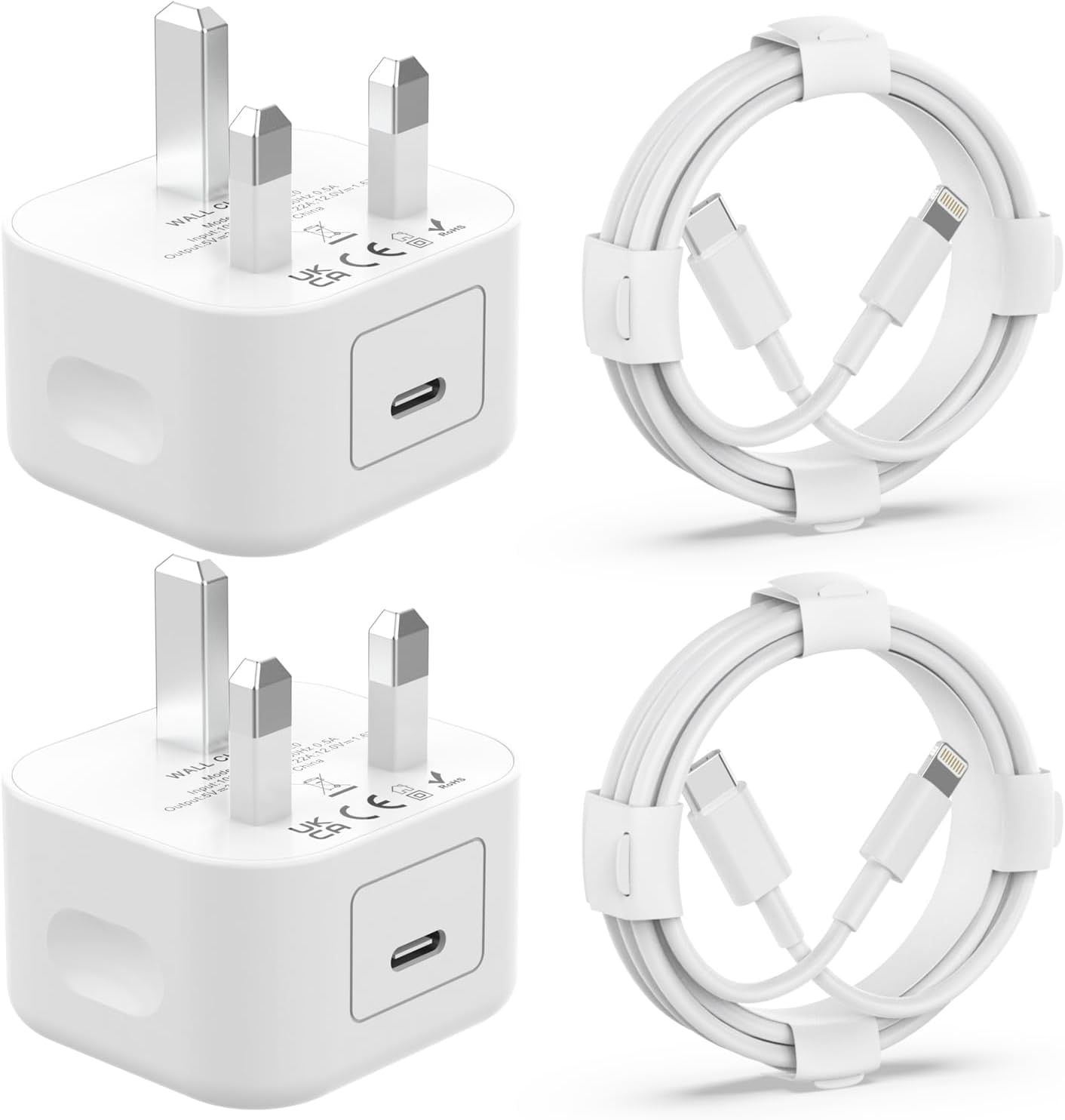 iPhone Charger [MFi Certified] 2Pack 20W PD USB C...