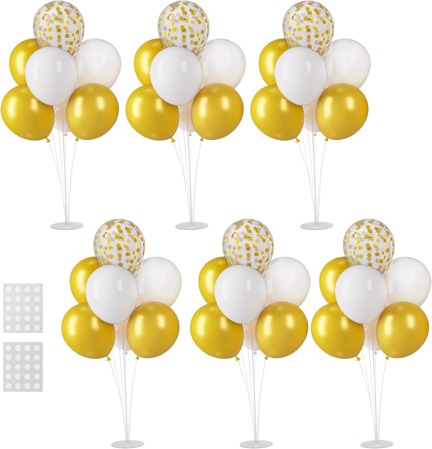 6 Sets Balloon Stand Kits, Balloon Sticks with Bas...