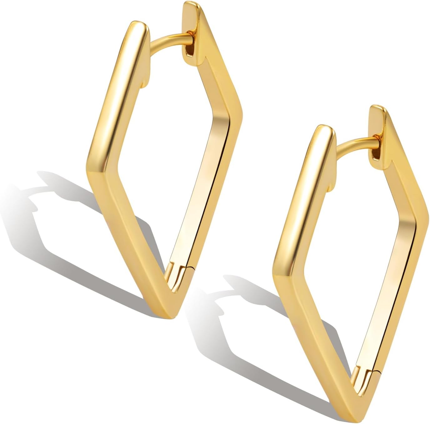 ALEXCRAFT Sterling Silver Earrings for Women Rhomb...