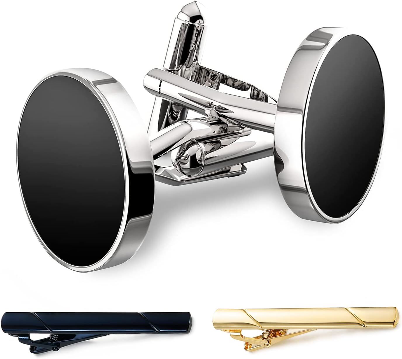 UHIBROS Cufflinks For Men, 316L Stainless Steel Tu...