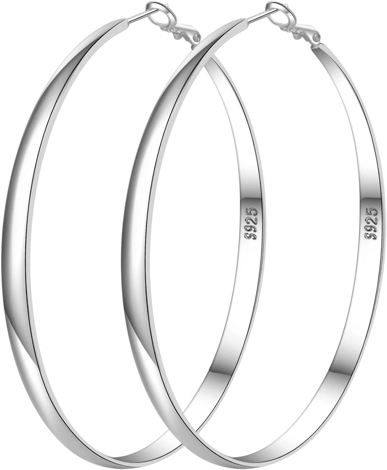 PABBEU Sterling Silver Hoop Earrings for Women S92...