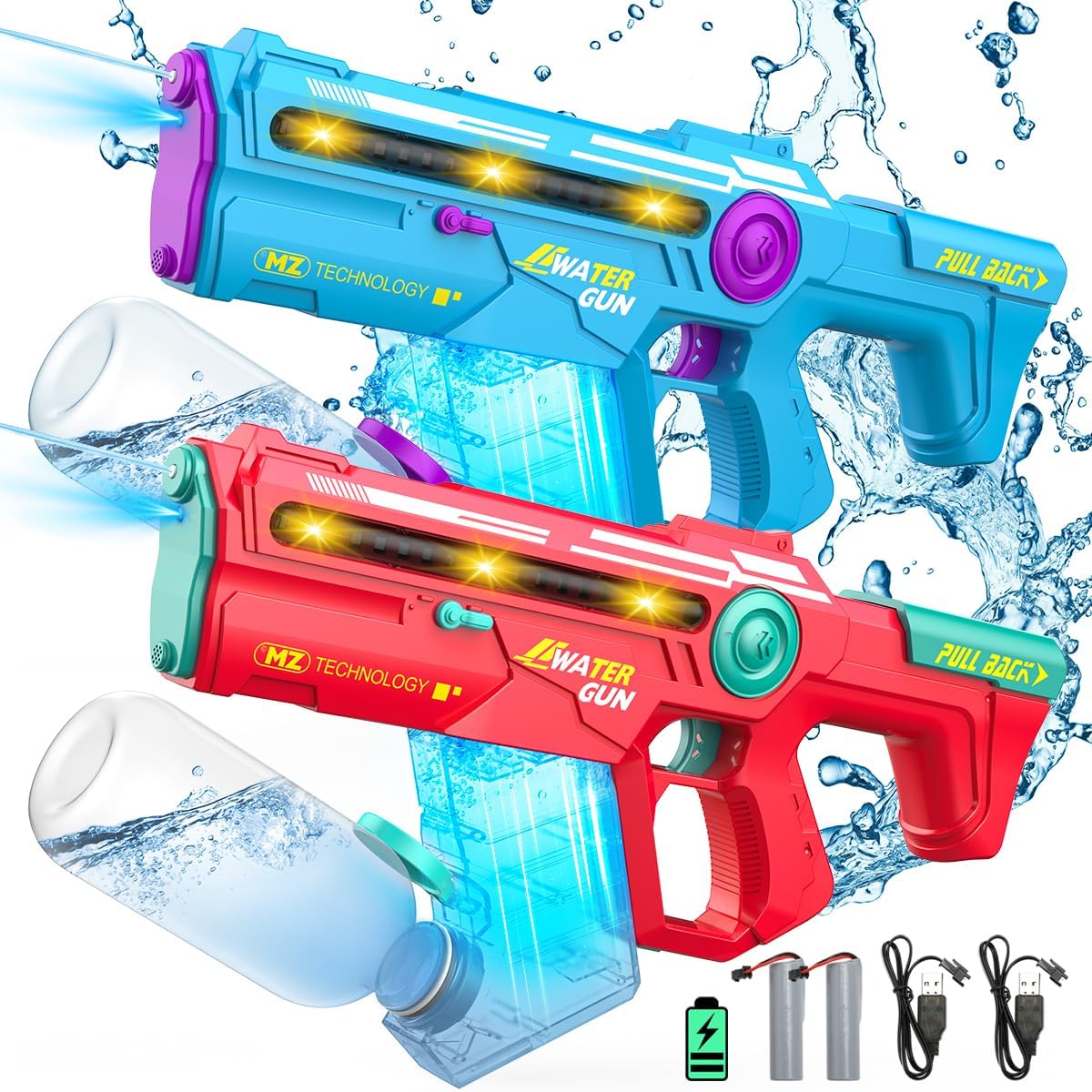 VATOS Electric Water Gun 2 Pack for Kids Adults, 3...