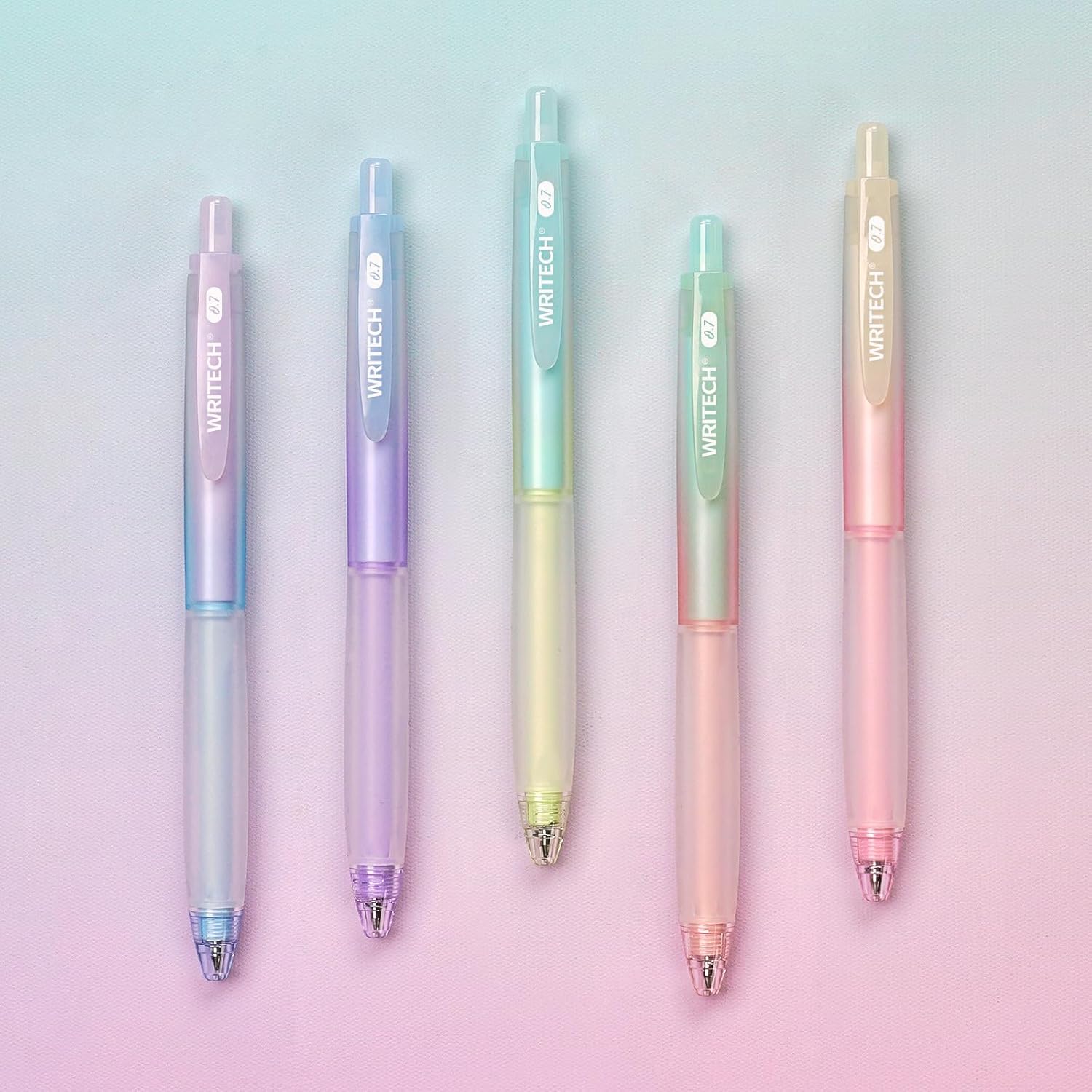 WRITECH Retractable Gel Ink Pens: 0.7mm Black-Ink...