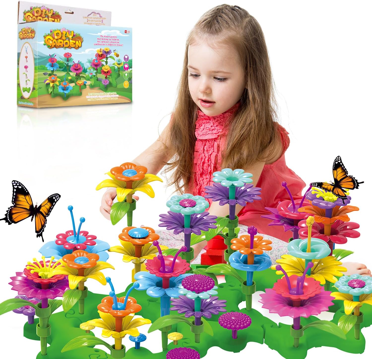 Girls Toys Flower Garden Building Toys for 3 4 5 6...