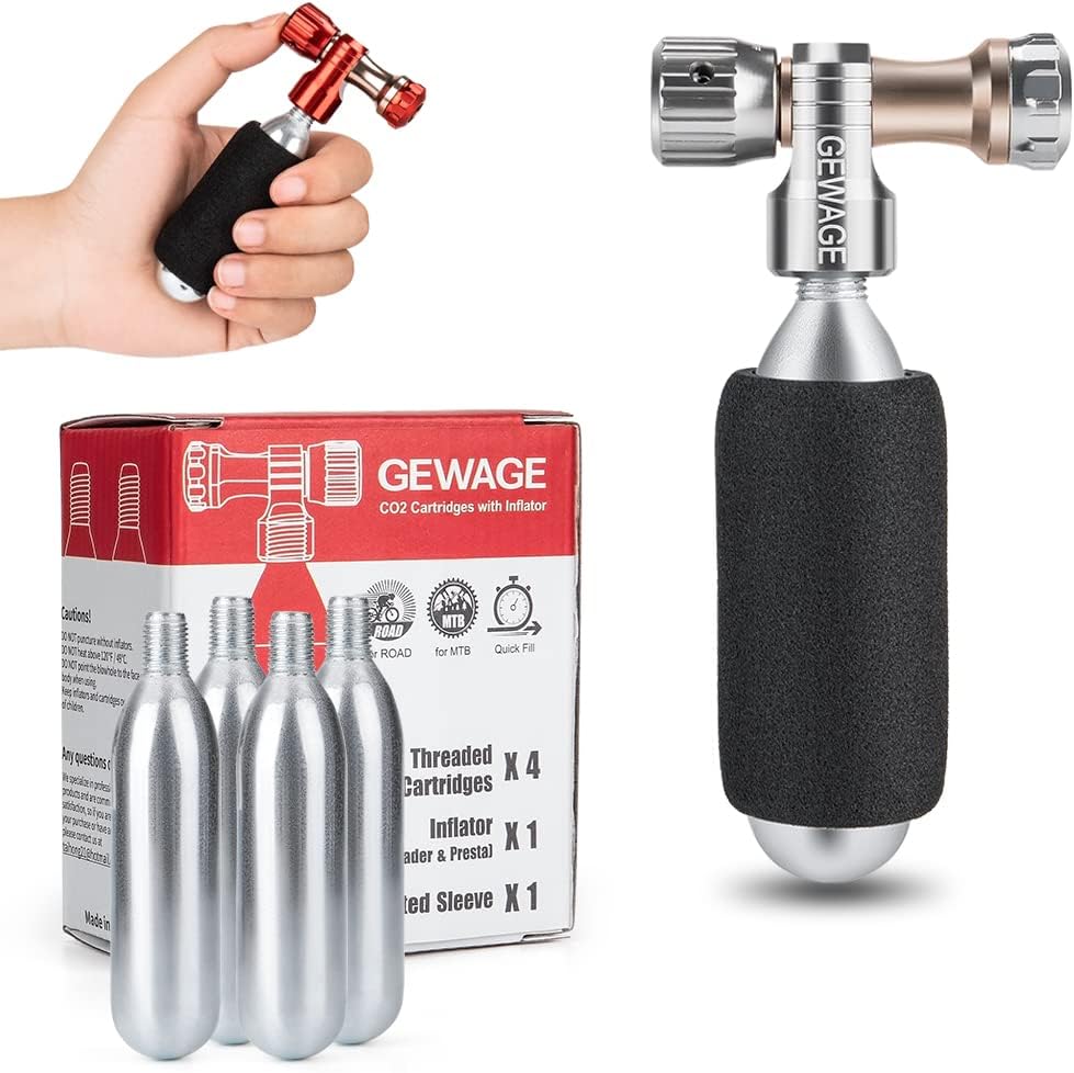 GEWAGE CO2 Air Pump for Bicycle Tyres - CO2 Bicycl...