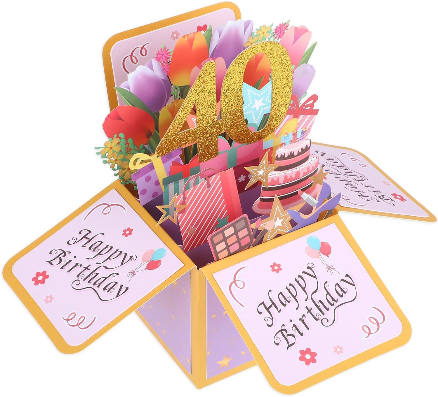 Lusofie 40th Birthday Pop up Birthday Cards Funny...