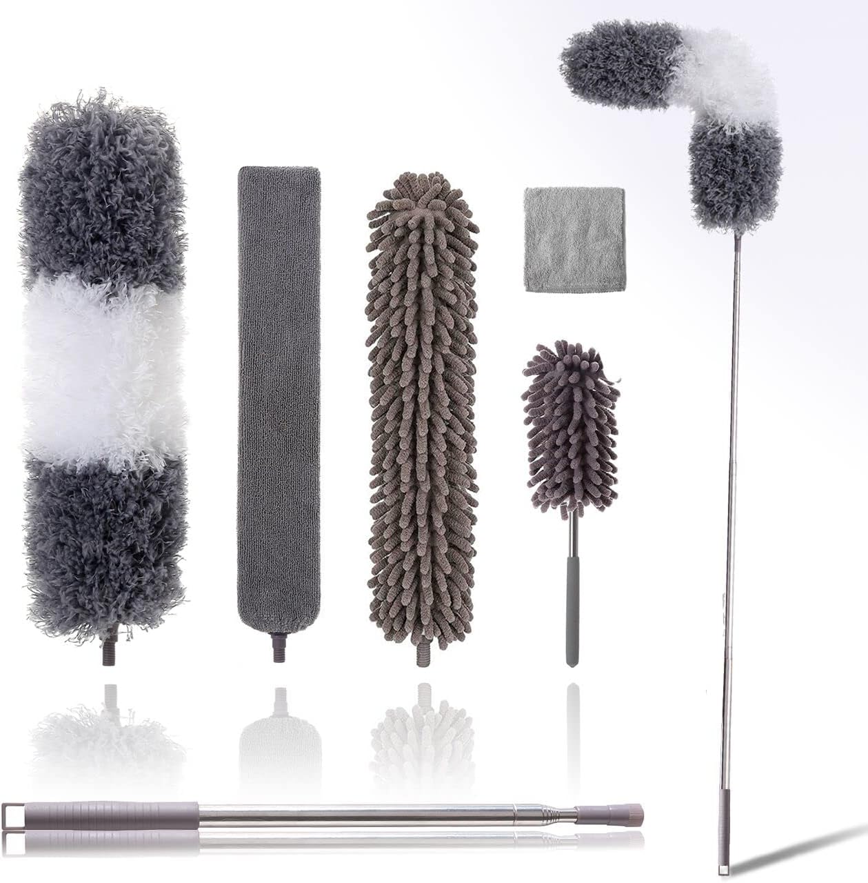 Microfiber Duster Kit for High Ceiling (6pcs), Ext...