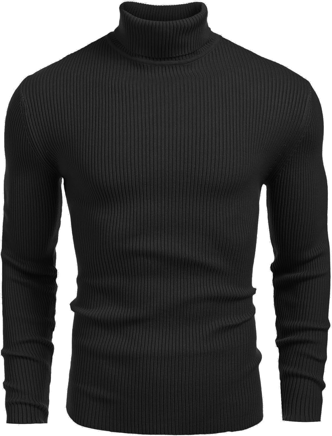 COOFANDY Men's Jumpers Turtle Neck Ribbed Knitted...