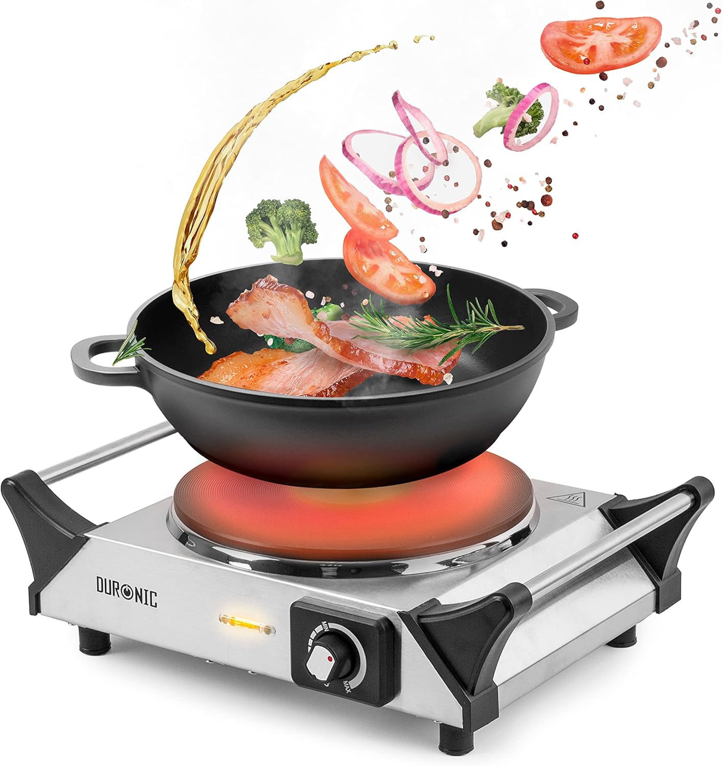 Duronic Hot Plate HP1 SS, Stainless Steel Table To...