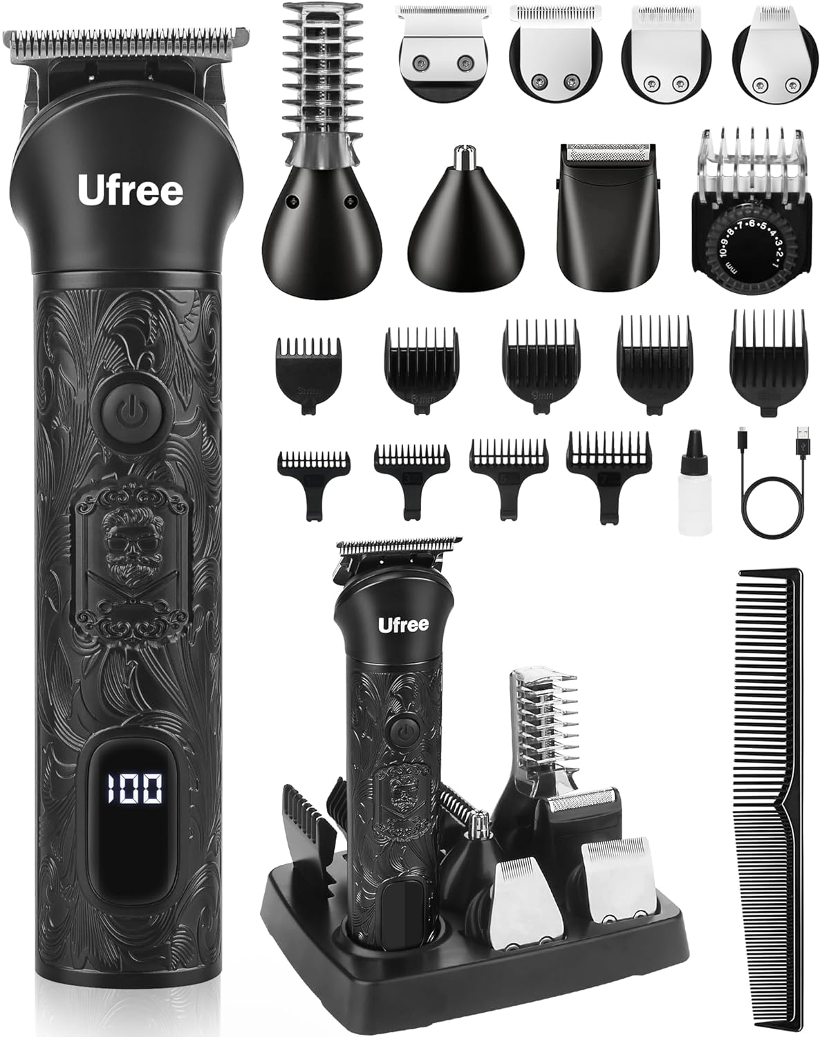 Ufree Beard Trimmer for Men, Electric Razor Shaver...