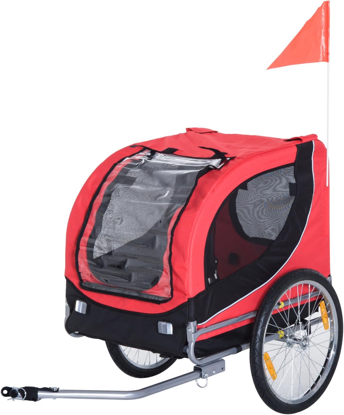 PawHut Steel Dog Bike Trailer Pet Cart Carrier for...