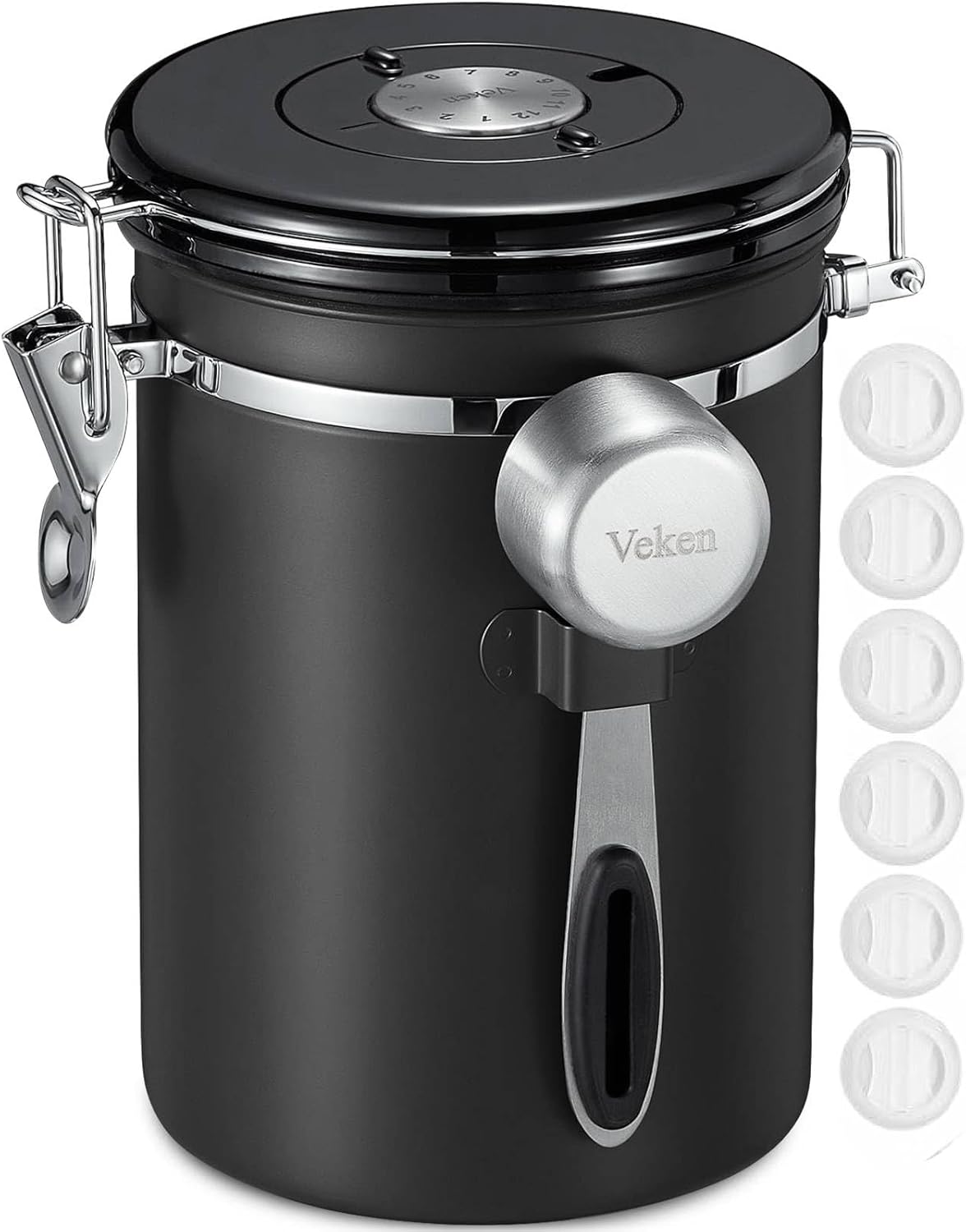 Veken Tea&Coffee Canister, Airtight Stainless Stee...