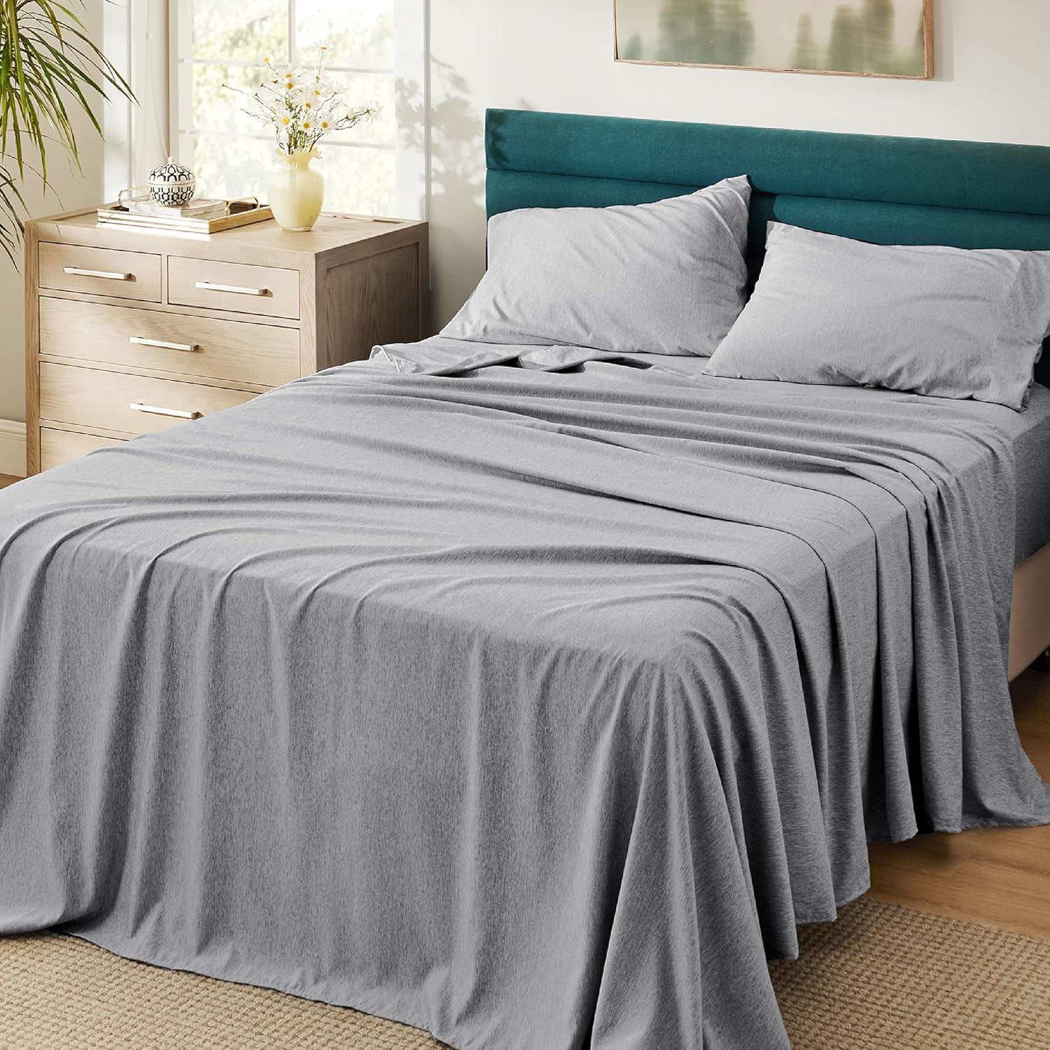 Bedsure Full Size Sheets - Ultra Soft Cationic Dye...