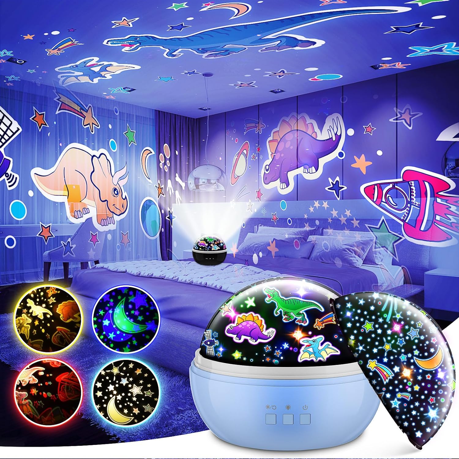 Qukir Star Dinosaur Projector, Dinosaur Toys for B...
