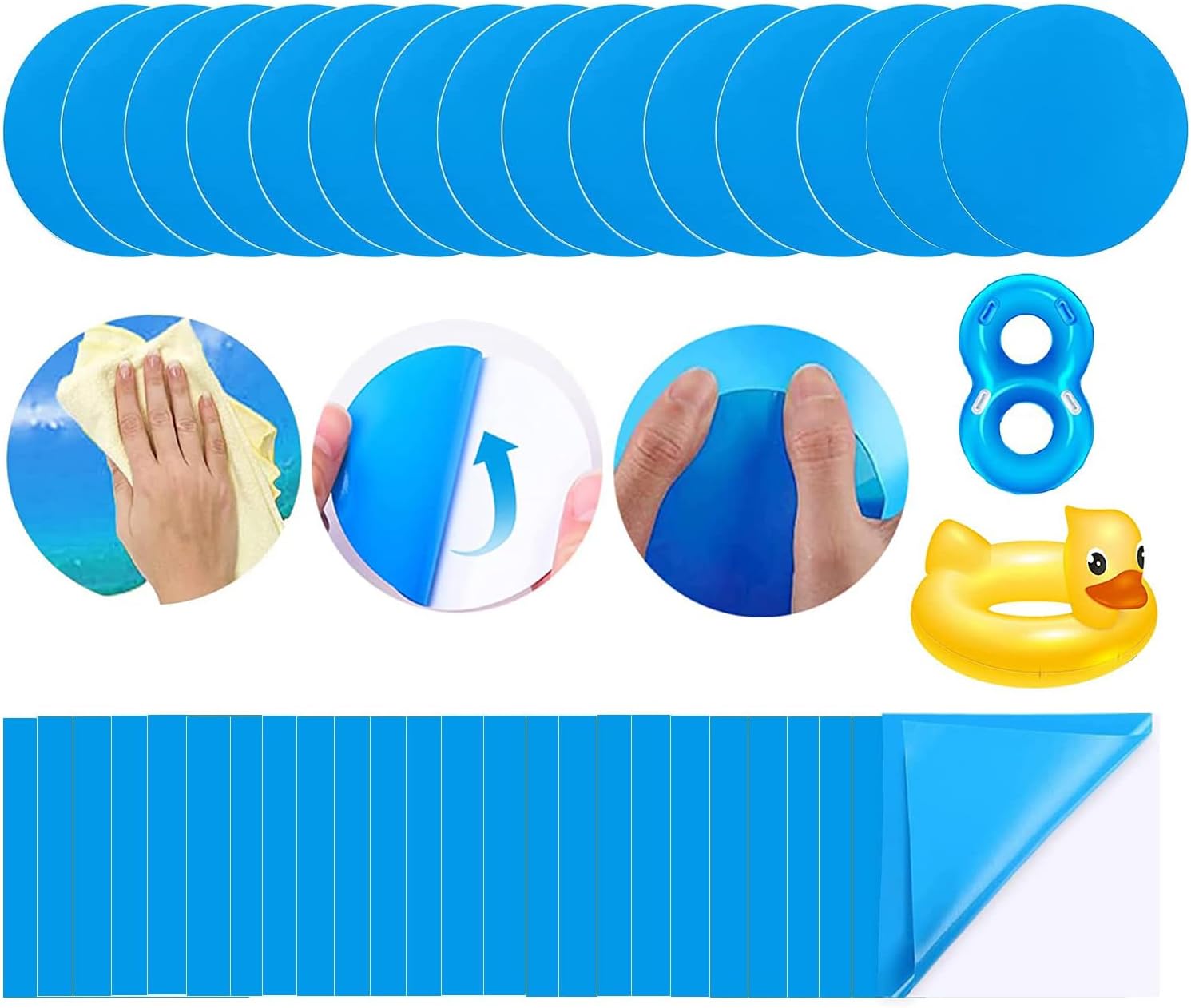 YumSur Self-Adhesive PVC Pool Patch Repair Kit,Vin...