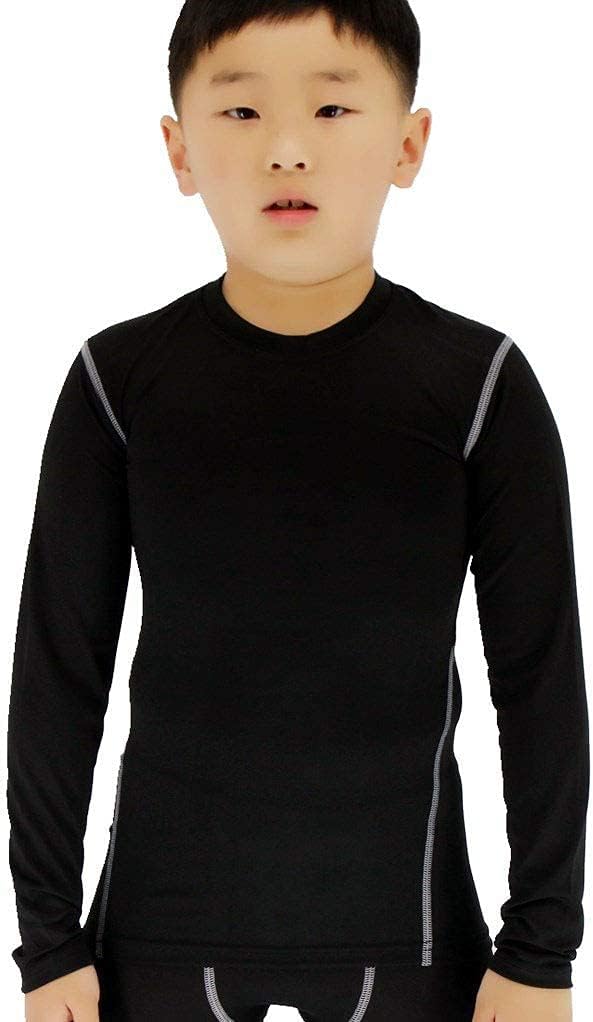 LANBAOSI Kids Thermal Base Layer Shirt Boys Long Sleeve T Shirts Footbal Underwe...