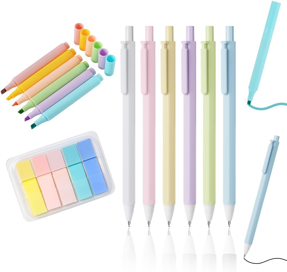 Vicloon Aesthetic Stationery Set, 13pcs Aesthetic School Supplies, 6pcs Aestheti...