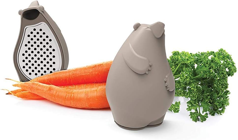 OTOTO Barry The Bear Box Cheese Grater - Compact Stainless Steel Grater, Kitchen...
