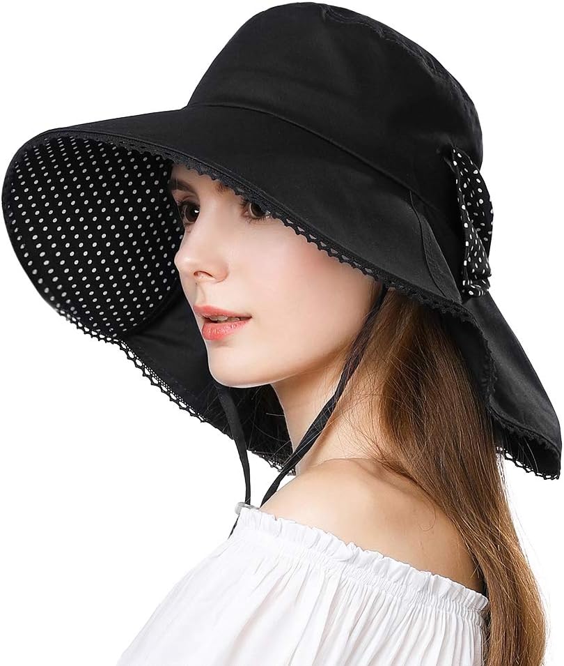 Comhats Sun Hats Women Ladies Summer Hats UPF 50 Cotton Sunhats Wide Brim Hats S...