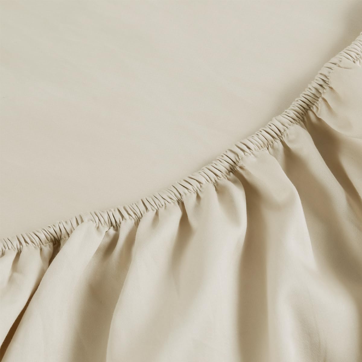 Christy Super King Deep Fitted Sheets | 400TC Luxury Bedding | Linen Cream | 100...
