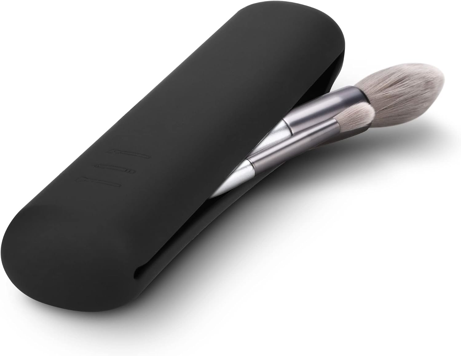 FERYES Travel Makeup Brush Holder, Silicon Trendy and Portable Cosmetic Face Bru...
