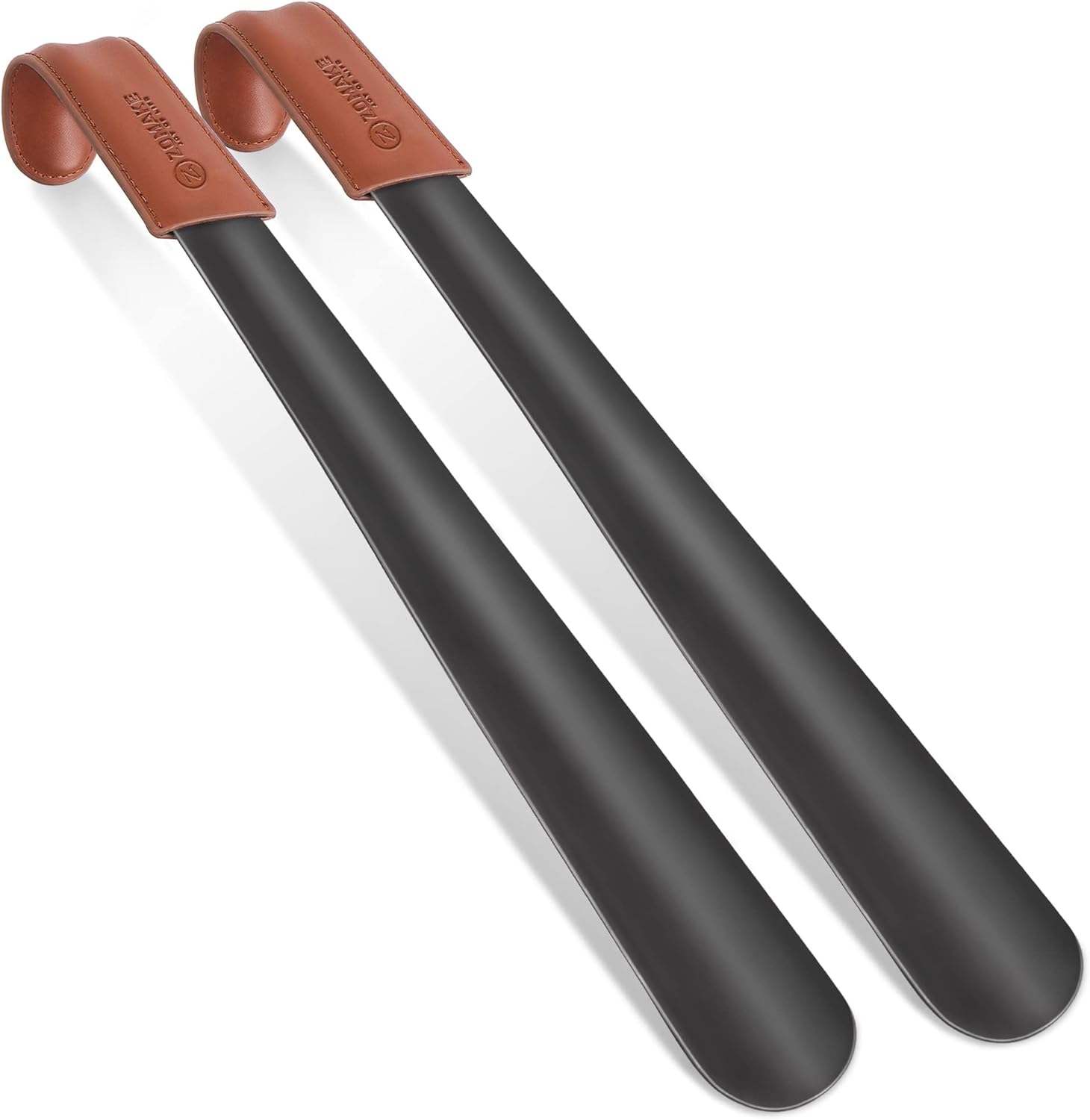 ZOMAKE Metal Shoe Horn 42cm - Long Handled Shoehorn,Black Extra Long Shoe Horns...