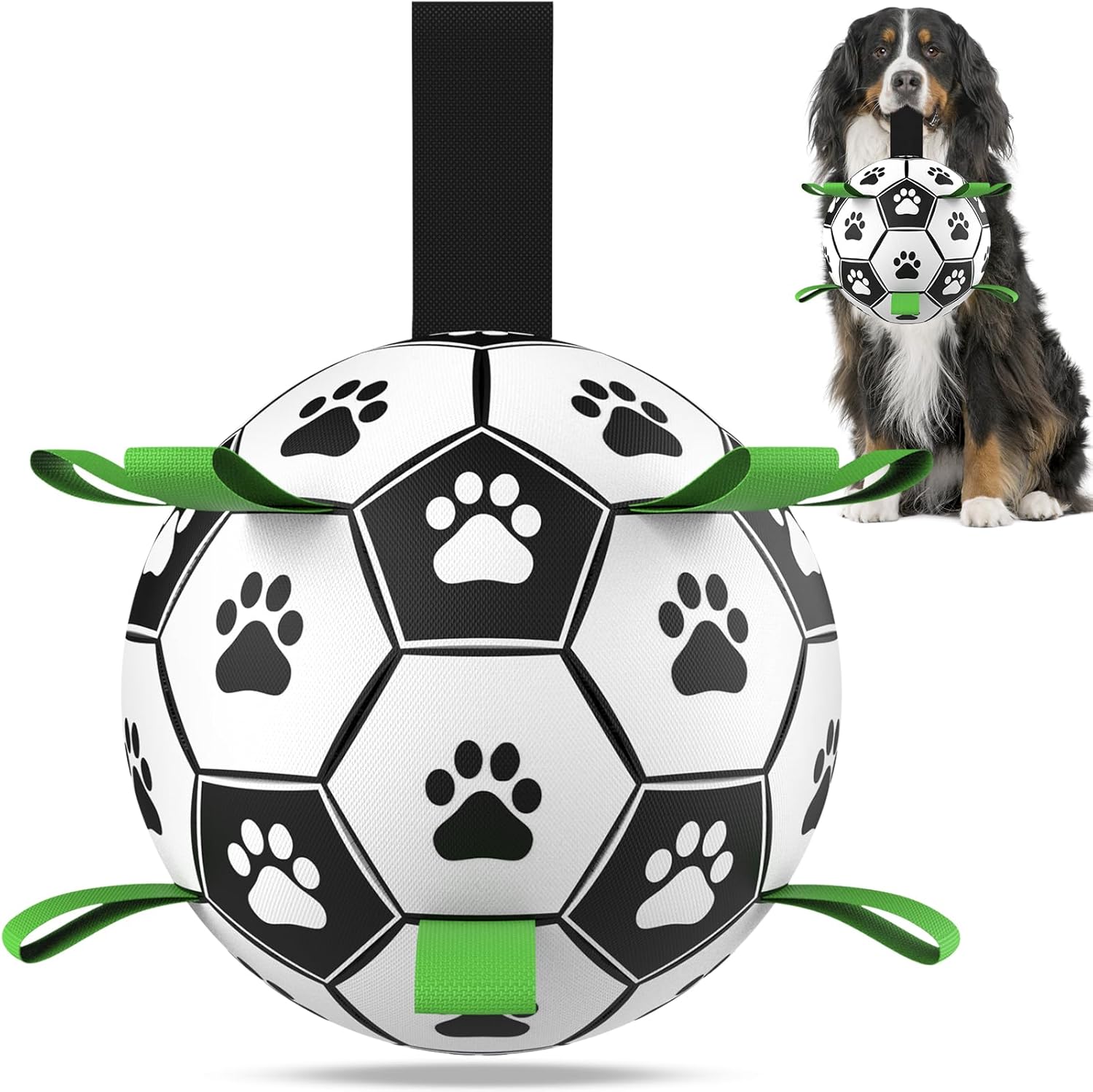 HETOO Dog Toys Extra Large Football with Straps, Interactive Dog Toys for Tug of...