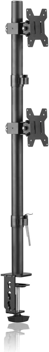 Bracwiser Vertical Dual Monitor Mount Fits 13-27 Inch LCD LED Monitor Computer P...