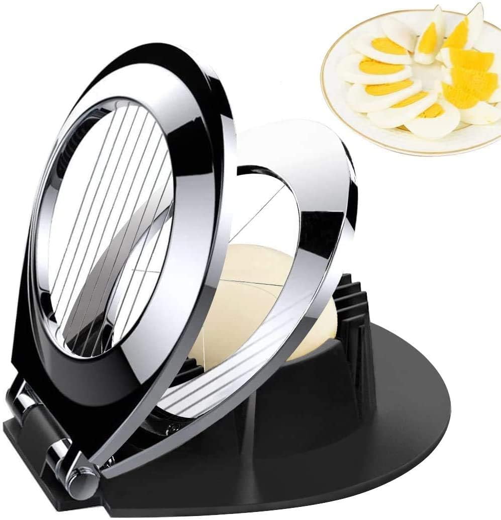 Egg Slicer, BIBURY Egg Cutter Heavy Duty Slicer for Boiled Eggs Strawberry Fruit...