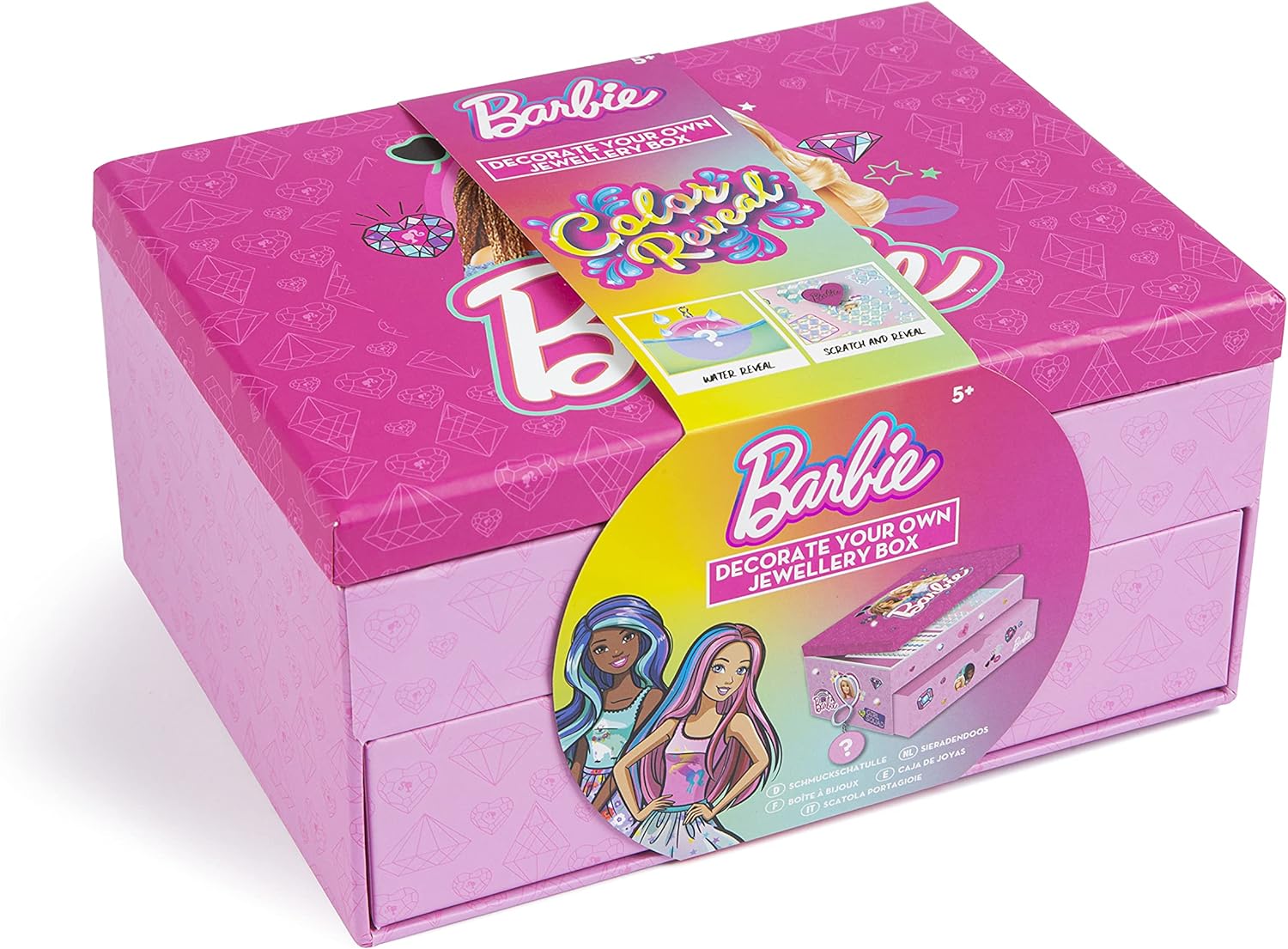 Barbie Colour Reveal Jewellery Box - Jewellery Storage Box for Girls - Jewellery...